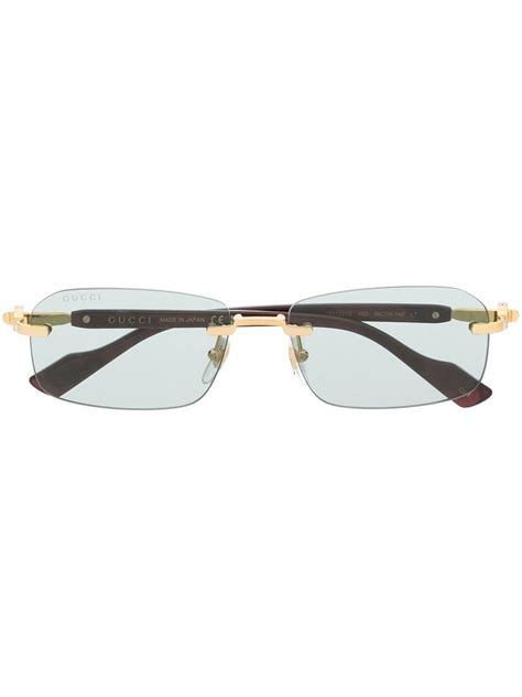 men gucci frames|Gucci rimless glasses for men.